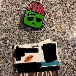 Zombie Halloween badge reel nurse